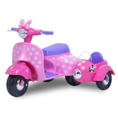 6V Disney Minnie Mouse Happy Helpers Scooter with Sidecar Ride-On Toy