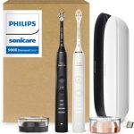 Deal Alert: Philips Sonicare DiamondClean 9000 Electric Toothbrush Bundle, HX9912/71 | 2000% More Plaque Removal¹, Visual Pressure Sensor, 12 Brush Settings, App Connected, 14-Day Battery, Black & Rose Gold, 2PK