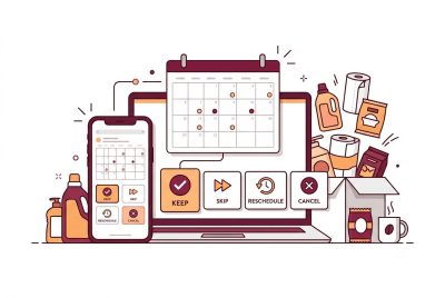 Managing recurring deliveries by skipping changing or canceling
