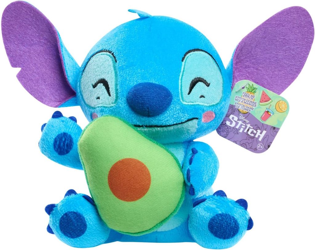 Disney Stitch Small 7-inch Plush Stuffed Animal, Stitch with Avocado, Kids Toys for Ages 2 Up by Just Play