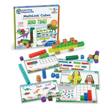 Learning Resources MathLink Cubes Kindergarten Math Activity Set: Dino