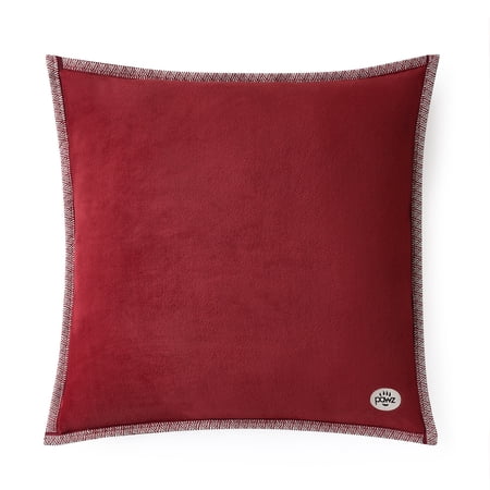 Pawz Decorative Plush Fleece Soft Accent Red 20"x20" Pillow