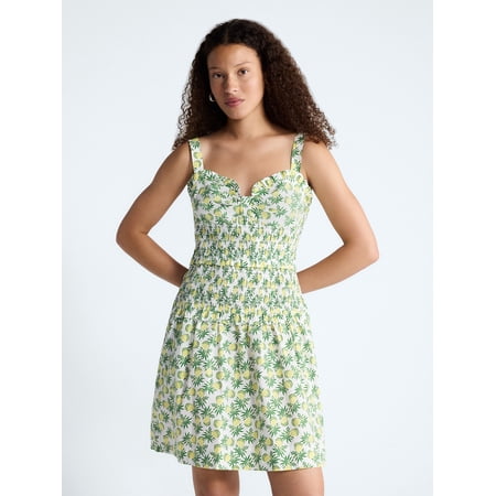 Free Assembly Women's Tiered Smocked Mini Dress
