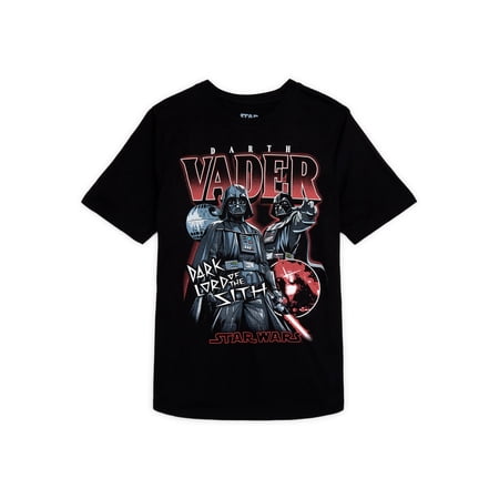 Star Wars Boys Darth Vader Graphic Tee with Short Sleeves