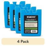 Deal Alert: (4 pack) Igloo MaxCold Small Ice Freeze Block, Blue, Best Used for On-the-Go Snacks and Lunches to Keep Food Cool