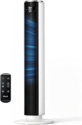 Deal Alert: Levoit Tower Fan for Bedroom, 28ft/s Fans that Blow Cold Air, 28dB Quiet | Standing Floor Fan for Room, 90° Oscillating, 5 Speeds 4 Modes & Temp Sensor, Bladeless, 12H Timer, Remoter, 36 inch, White