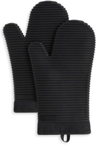 Deal Alert: KITCHENAID Ribbed Soft Silicone Oven Mitt 2-Pack Set, Matte Black, 7.5″x13″