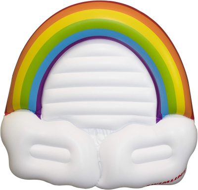 Deal Alert: SWIMLINE Inflatable Swimming Pool Float Ride-On Mattress Lounger Raft – Fun Poolside Relaxation for Crew, Rainbow Island, Multicolor, Large 68″
