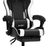 Deal Alert: Gaming Chair Office Chair Desk Chair with Footrest Lumbar Support Headrest Armrest Task Rolling Swivel Ergonomic E-Sports Adjustable PC Gamer Chair (White)