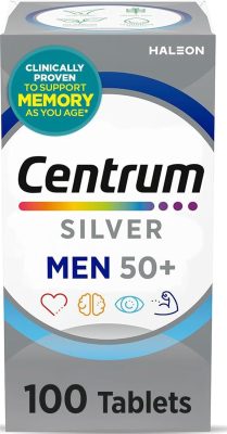 Deal Alert: Centrum Silver Men’s Multivitamin for Men 50 and Over, 100 Tablets | Contains Vitamins D3, E, B6, and B12, Gluten Free, Non-GMO Ingredients, GLP-1 Support