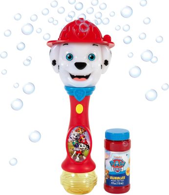 Deal Alert: Little Kids Paw Patrol Marshall Light and Sound Musical Bubble Wand, Includes Bubble Solution