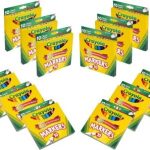 Deal Alert: Crayola Broad Line Markers (12pk), Assorted Bulk Markers for Kids, Arts & Crafts Supplies for Coloring Books, Construction Paper, Ages 3+ | Crayola Broad Line Markers, Teacher Classroom Must Haves, School Supplies for Kids, Ages 3+