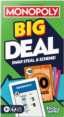 Deal Alert: Monopoly Big Deal Card Game | Oversized Giant Large Cards for Family Fun | Ages 8+ | 2 to 5 Players | 15 Mins. | Travel Games for Kids and Adults