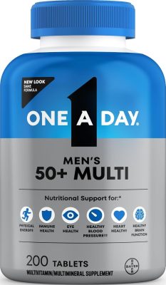 Deal Alert: One A Day Men’s 50+ Healthy Advantage Multivitamin, Multivitamin for Men with Vitamins A, C, E, B6, B12, Calcium and Vitamin D, Tablet, 200 Count (Pack of 1)