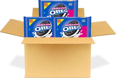 Deal Alert: OREO Double Stuf Chocolate Sandwich Cookies, Family Size, 3 Packs | Always made with Real Cocoa, Certified Kosher, Bulk Cookies