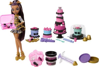 Deal Alert: Monster High Scary Sweet Birthday Cake Kit with Clawdeen Wolf Doll | Doll and Cake Decorating Playset with 20+ Accessories Like Eerie Icing, Pipette, Molds, and More