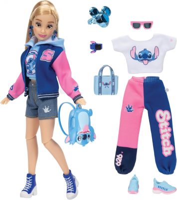 Deal Alert: Disney ILY 4ever Fashion Dolls Stitch Inspired with Varsity Jacket 11.5″ Tall with 13 Points of Articulation, Two Complete Mix-and-Match Outfits and a Shiny Mickey Ring for You to Wear!