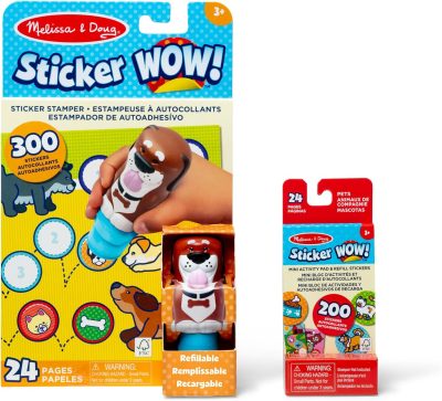 Deal Alert: Melissa & Doug Sticker Wow!™ Dog Bundle: 24-Page Activity Book, Refillable Sticker Stamper, Mini Pad, 500 Stickers, Arts and Crafts for Kids Ages 3+
