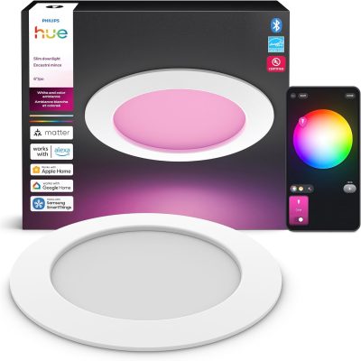 Deal Alert: Philips Hue Slim Downlight, Recessed LED Ceiling Light, 1-Pack, White