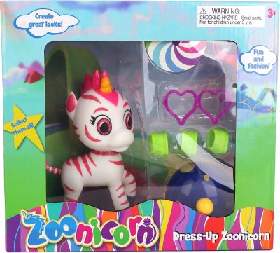 Deal Alert: Zoonicorn Aliel Dress-Up Pink, 5in Interactive Figure with Green Shoes | Includes interchangeable accessories like hats, sunglasses, and bandanas to customize your colorful unicorn character