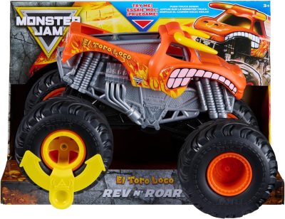 Deal Alert: Monster Jam El Toro Loco Rev ‘N Roar Monster Truck, 1:18 Scale | Authentic Toy Truck Replica, Friction Powered Monster Truck Sounds, Real Rubber BKT Tires, Pretend Play Gift for Kids Ages 3+