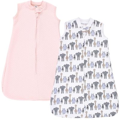 Deal Alert: Hudson Baby Unisex Baby Premium Quilted Sleeveless Sleeping Bag and Wearable Blanket, Pink Safari, 0-6 Months