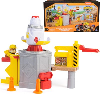 Deal Alert: Rubble & Crew, Launch & Spin Spaceship Playset with Rubble Toy Figure in Construction Uniform, Kids Toys for Boys & Girls Ages 3 and up
