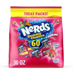 Deal Alert: NERDS Gummy Clusters Rainbow Candy, Treat Size Packs, 30 oz, 60 Ct