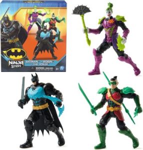 Deal Alert: DC Comics, Batman Ninja Strike 6″ 3-Pack Battle Set Action Figures with Pop-Out Ninja Accessories, Super Hero Kids Toys for Boys and Girls Ages 3 & Up | Batman, The Joker & Robin Figures, Ninja Accessories, 9 Points of Articulation, Superhero Toys for Kids & Collectors Ages 3+