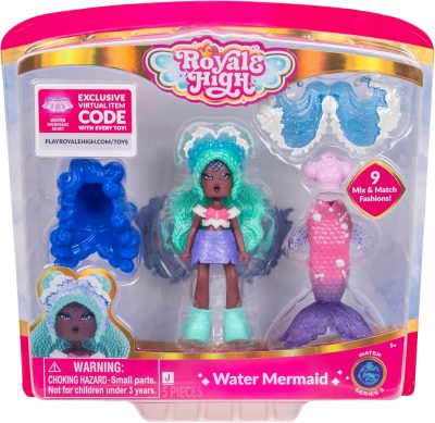 Deal Alert: Royale High 3” Water Mermaid Fashion Doll – 1 Figure with 9 Fashion Accessories – Virtual Item Code Included – Series 3 – Ages 5+