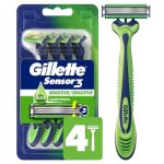 Deal Alert: Gillette Sensor3 Sensitive Men’s Disposable Razor, 4 Razors