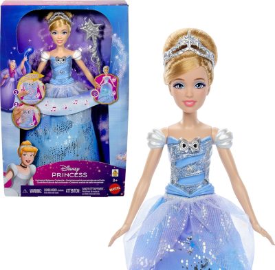 Deal Alert: Mattel Disney Princess Cinderella Light-Up Dress Fashion Doll with Sounds & Magic Wand Activation, Enchanted Ballgown Cinderella Inspired by Movie