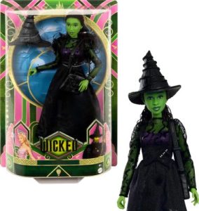 Deal Alert: Mattel Universal Wicked Elphaba Fashion Doll & Accessories with Green Skin, Braided Black Hair, Posability & Removable Ballroom Look