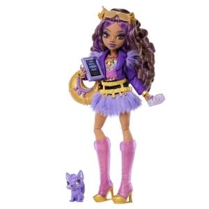 Monster High Clawdeen Wolf Fashion Doll in Furry Skirt with Pet