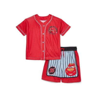 Deal Alert: Character Toddler Boy Jersey Rash Guard and Swim Trunk Swim Set, Sizes 2T-5T