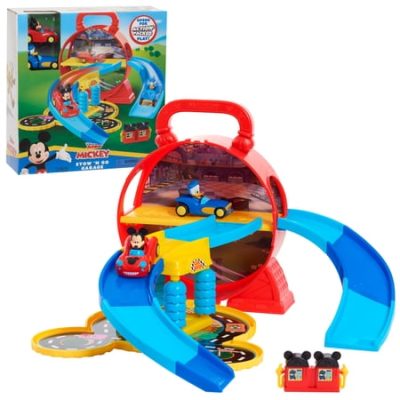 Deal Alert: Disney Junior Mickey Mouse Stow ’n Go Garage, Figure and Vehicle Playset Baby and Toddler Toys, 11.25″