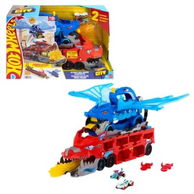 Deal Alert: Hot Wheels City Hot Wheels Ultimate Dual Dragon Transporter & 2 1:64 Scale Toy Cars