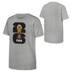 Deal Alert: FIFA World Cup 2026 Men’s Gray Stacked 26 Graphic Soccer Tee