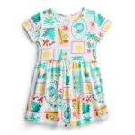Deal Alert: Minions Girls Allover Print Dress with Short Sleeves, Sizes 4-12