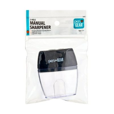 Deal Alert: Pen+Gear 2-Hole, Handheld Manual Pencil Sharpener, Black, 1 Count