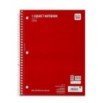 Deal Alert: Pen+Gear Wide Rule 1 Subject Notebook, 8” x 10.5”, Red, 70 Sheets, New