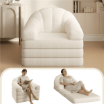 Deal Alert: Renwick 2-in-1 Convertible Sofa Bed Folding Sleep Chair Bed Chenille Sofa with Armrests for Living Room and Bedroom, Beige