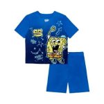 Deal Alert: SpongeBob SquarePants Boys Short Sleeve Top and Short Jersey Coat Pajama Set, 2-Piece, Sizes 4-12
