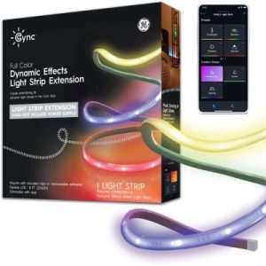 Deal Alert: GE – Cync 8 Foot Indoor Smart LED Light Strip Extension (Power Supply Sold Separately) – EXTENSION ONLY – Full Color