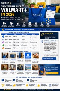 Complete Walmart Plus guide for 2026 showing membership plans and major benefits