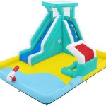 H2OGO! Mega Water Park – Beach Blast – 14’9″ x 11’2″ x 8’3″, Inflatable Outdoor Activity Splash Pool, Sun Canopy-Blasters-Climbing Wall, Play, Kids 5+ Deal at Amazon