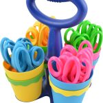 Westcott School Scissor Caddy and 5-Inch Pointed Safety Scissors for Kids, Back to School, Classroom Supplies, Assorted, 24 Pack (14755) Deal at Amazon