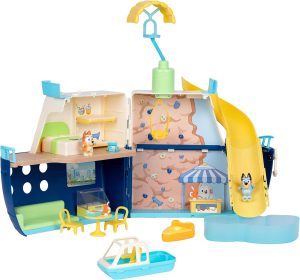 BLUEY Cruise Ship Playset with Slide, 15+ Accessories, 2 Figures Deal at Amazon