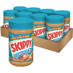 SKIPPY Creamy Peanut Butter, Plant Based Protein, 16.3oz x8 Deal at Amazon