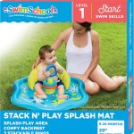 SwimSchool Infant Baby Pool Floats, Free Swimming, Super Buoyant – Ages 6-24 Months – Multiple Colors/Styles – Adjustable Canopies and Seats, Splash & Play Baby Floaties Deal at Amazon